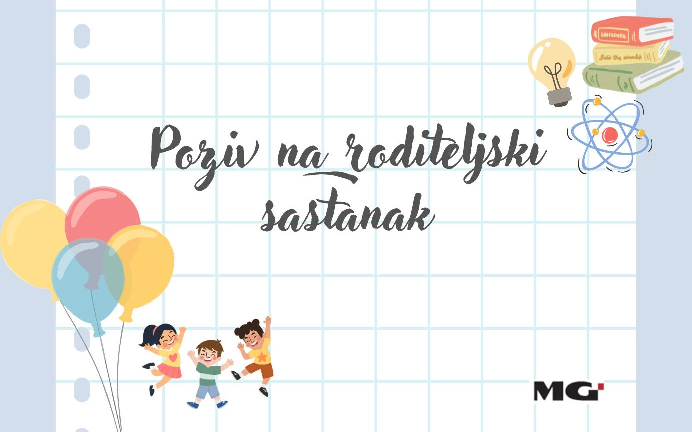 Poziv na roditeljski sastanak - prvašići